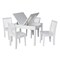 International Concepts Rectangle Table with 4 Mission Juvenile Chairs, 24 in W, 33.1 in L, 22.2 in H, Wood, White K08-JT2532L-263-4 - alternate 3